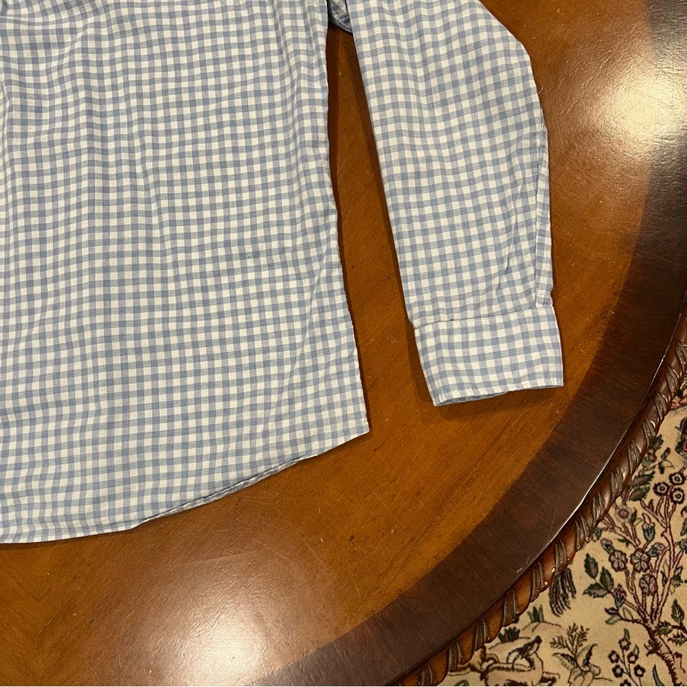 J.Crew Men’s Secret Wash Slim Fit Cotton Poplin Shirt Blue Plaid XL Preppy - Picture 11 of 16